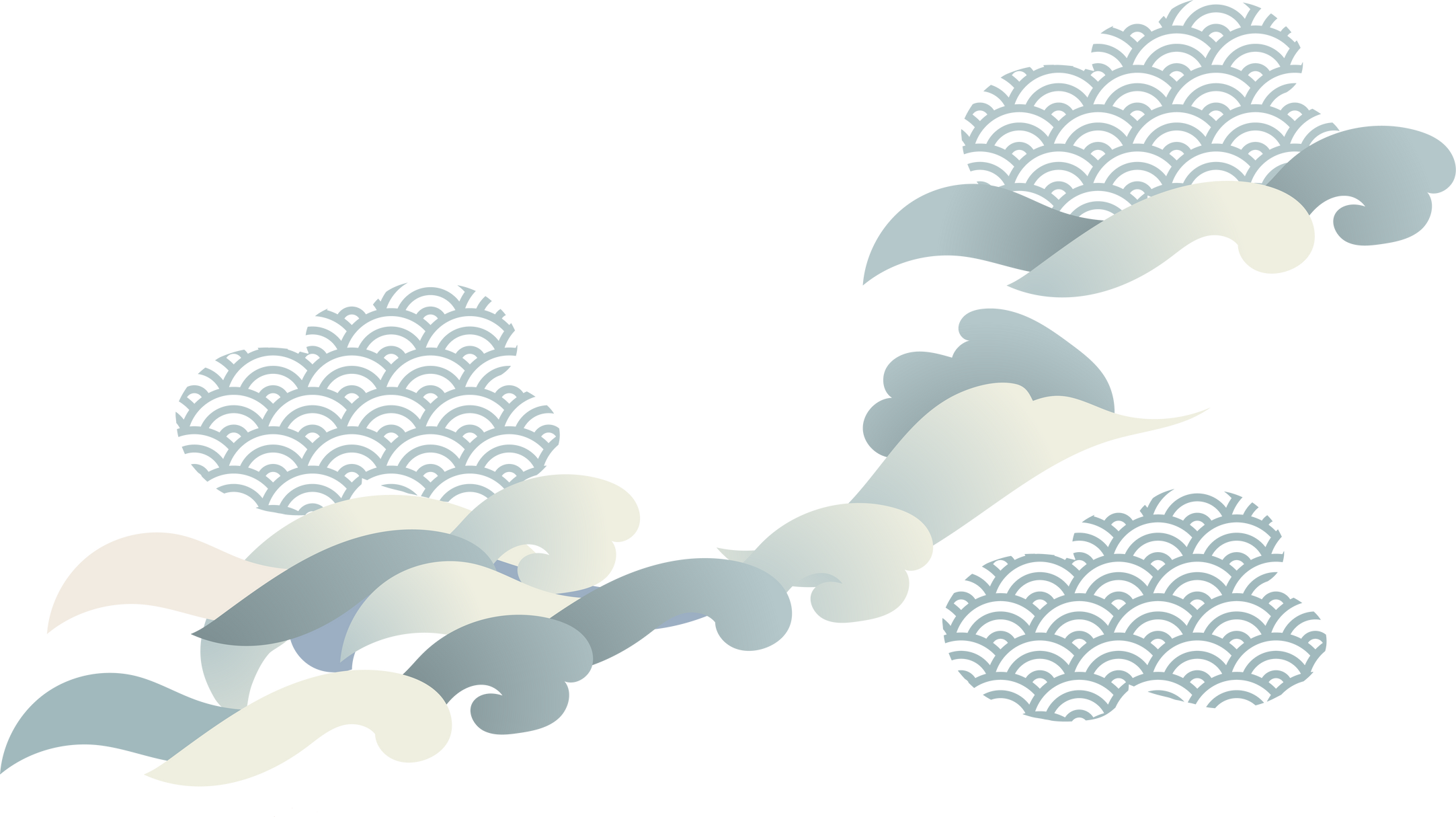 Clouds in asian style design element