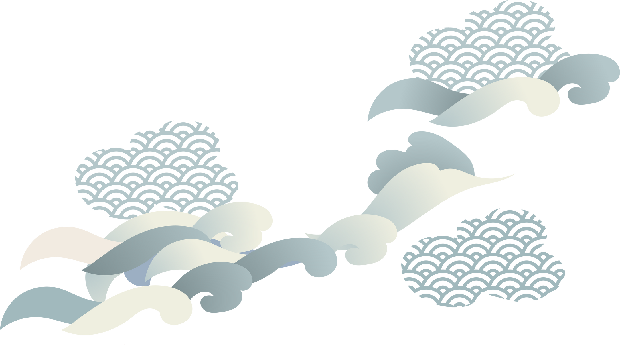 Clouds in asian style design element